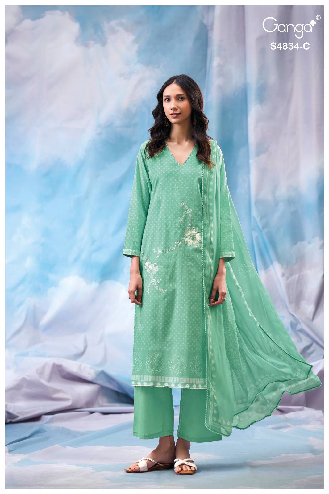 AISLINN 4834 By Ganga Fashion Stylish Beautiful Colourful COTTON Dresses At Wholesale Price